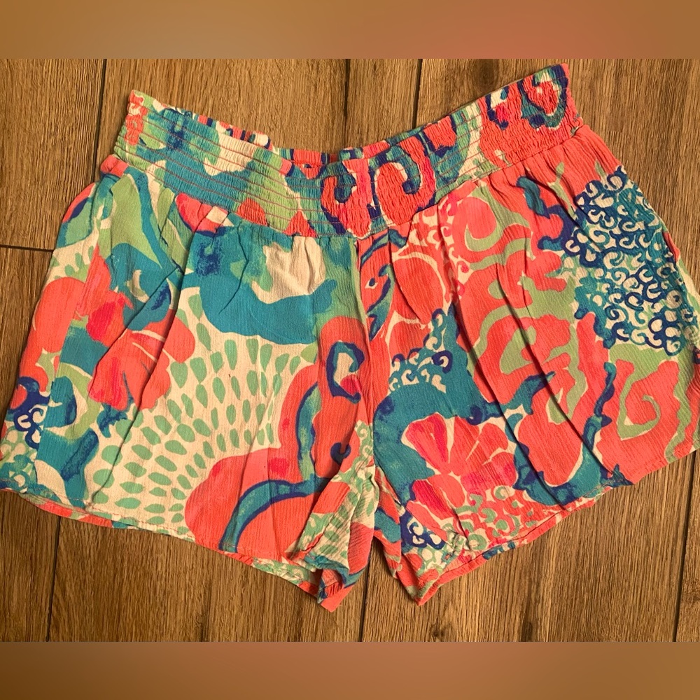 Lilly Pulitzer Kat Shorts in 'Coral Reef'; Med